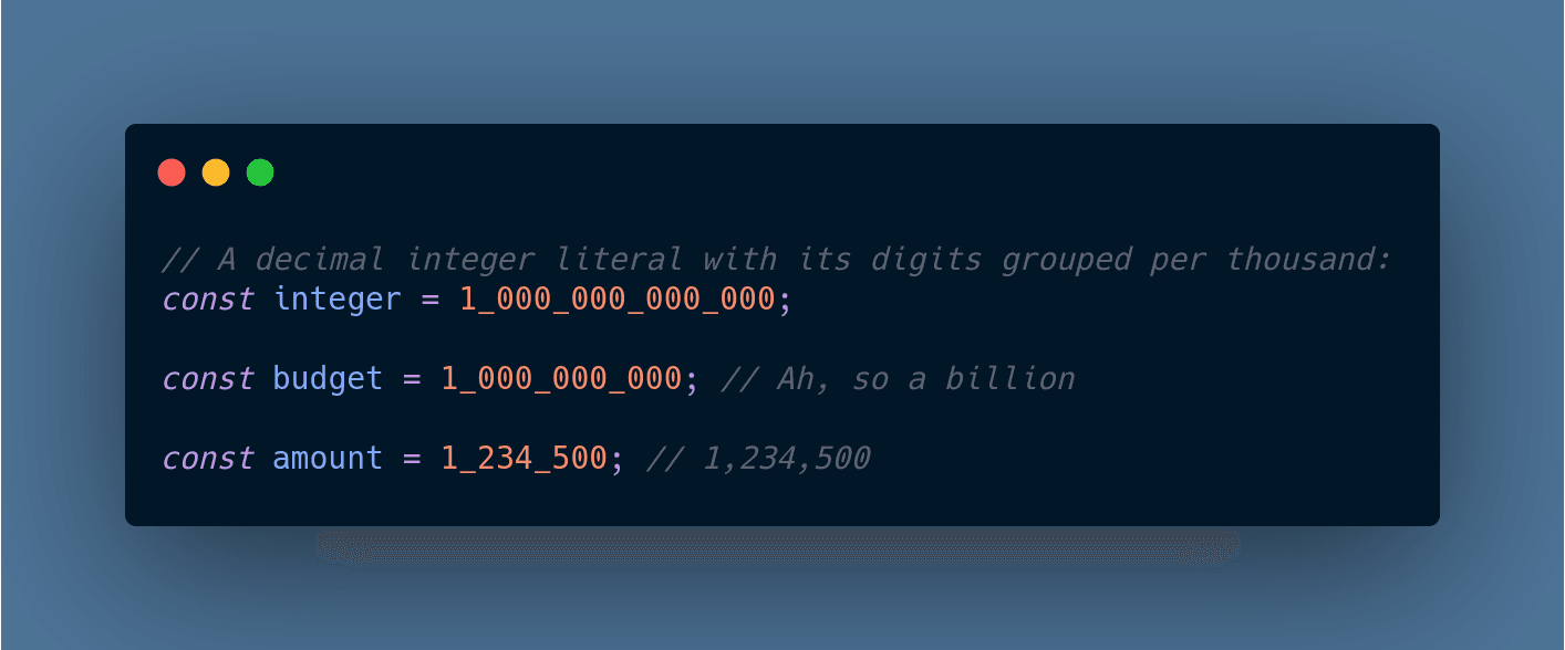 Numeric Separators